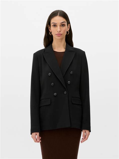 burberry black crepe blazer
